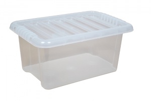 14 Litre Plastic Storage Boxes with Clear Lids